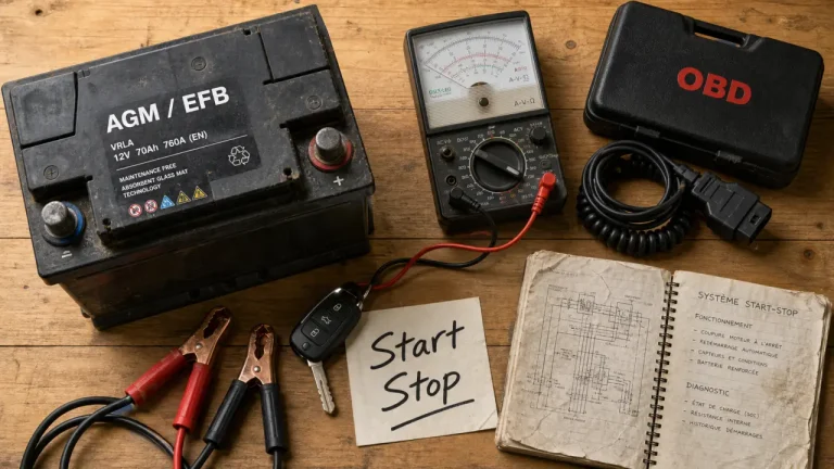 Défaut start and stop et perte de puissance : test batterie et alternateur, valise OBD