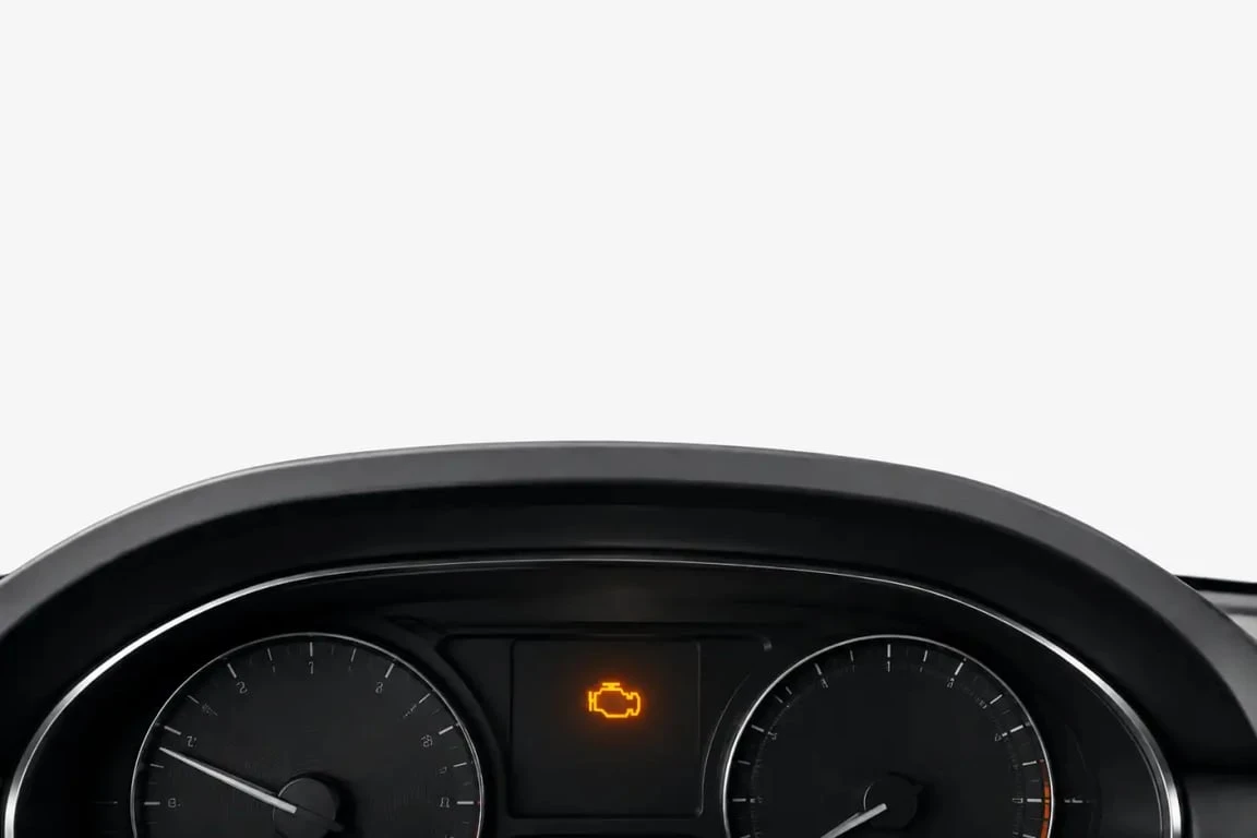 Voyant robinet orange sur tableau de bord automobile