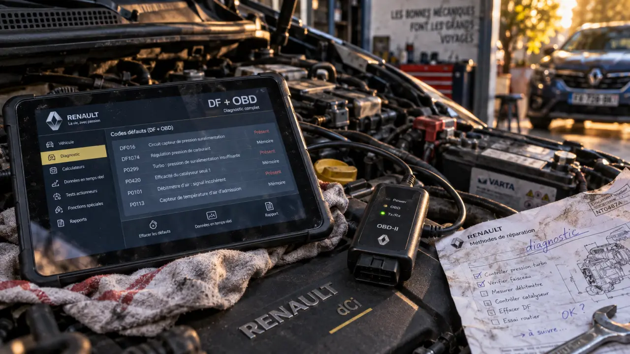 Renault code defaut : diagnostic OBD-II et voyant à effacer