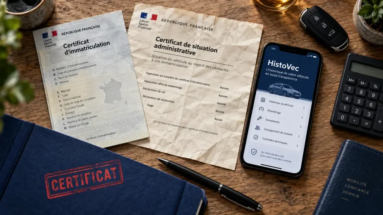 Vehicule gagé ou non : certificat de moins de 15 jours à vérifier avant vente
