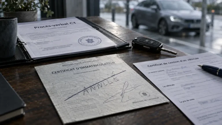 Achat voiture sans controle technique : carte grise bloquée