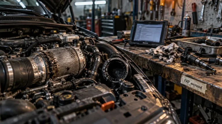 Décrasser moteur diesel : FAP encrassé et fumée noire avant passage au garage