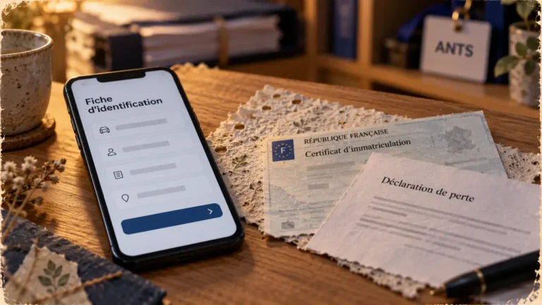 Fiche d identification d un vehicule : document sans droit de circuler