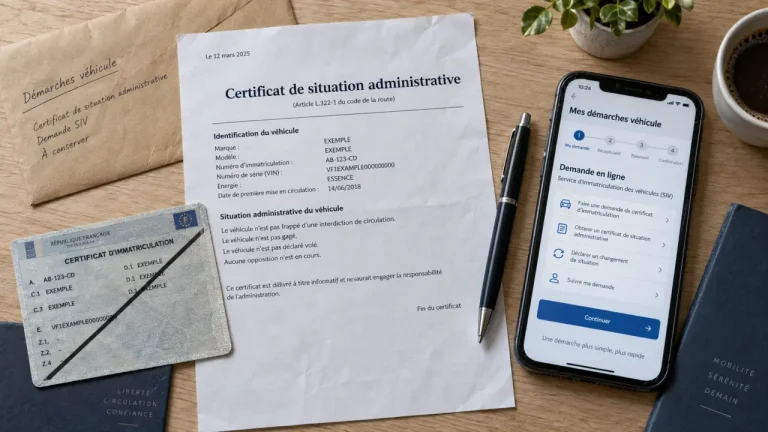 Situation administrative vehicule : certificat à vérifier avant vente